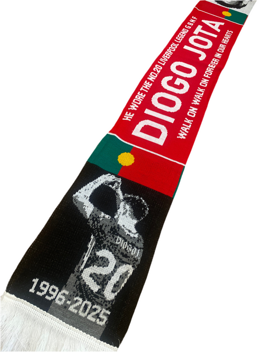 Diogo Jota Tribute Scarf – Liverpool FC No.20 Legend Memorial (1996–2025)