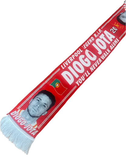 Limited Edition Diogo Jota #20 Liverpool FC Tribute Scarf – You'll Never Walk Alone