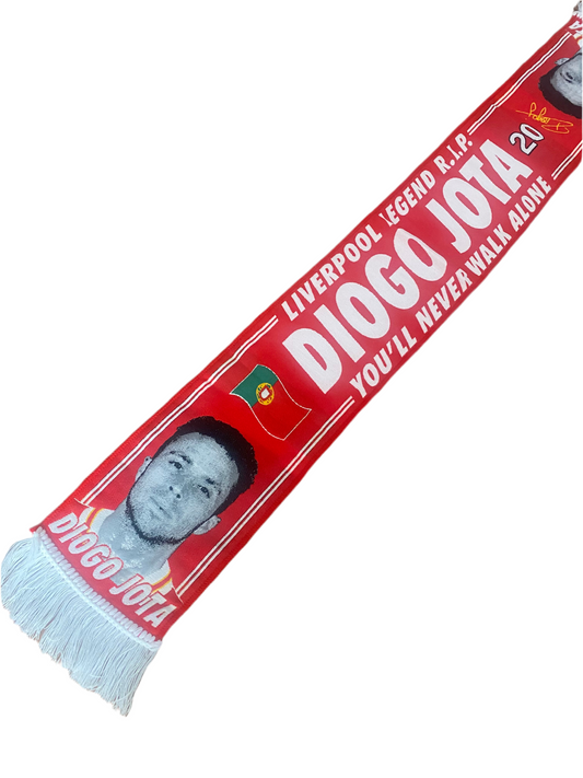 Limited Edition Diogo Jota #20 Liverpool FC Tribute Scarf – You'll Never Walk Alone