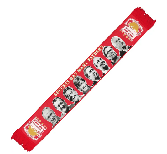 Liverpool FC Legendary Managers Scarf – “Success Has Many Fathers” HD Football Scarf (Unofficial)