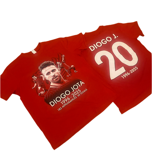 Diogo Jota Tribute T-Shirt | Liverpool FC Memorial Shirt – “He Wears the Number 20”