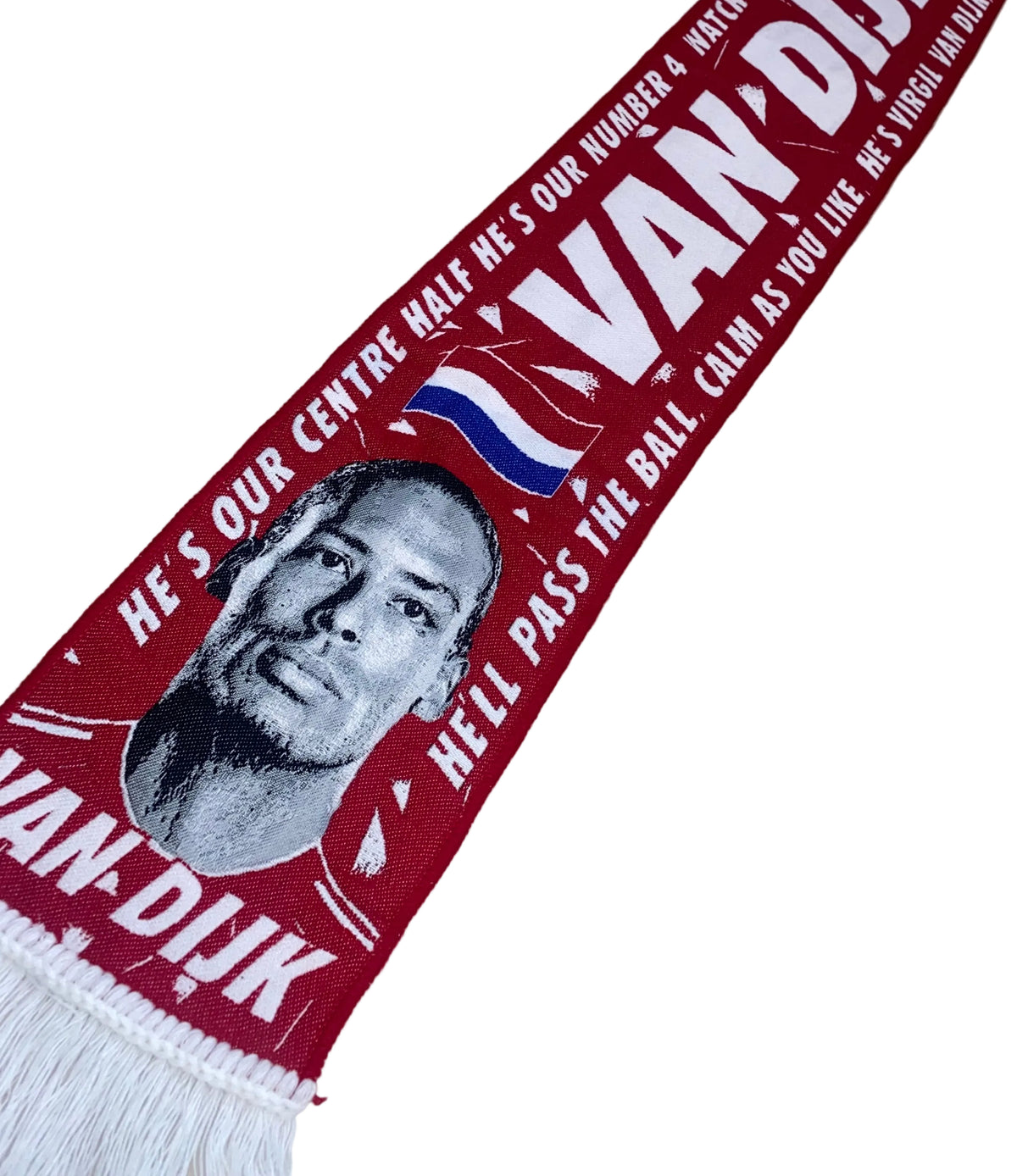 Virgil van Dijk No. 4 Liverpool-Inspired Scarf – 2025/26