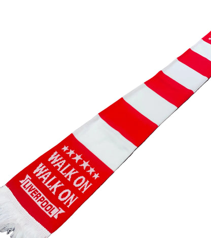 Liverpool Walk On Scarf – Red & White LFC Football Supporter Scarf – Unofficial