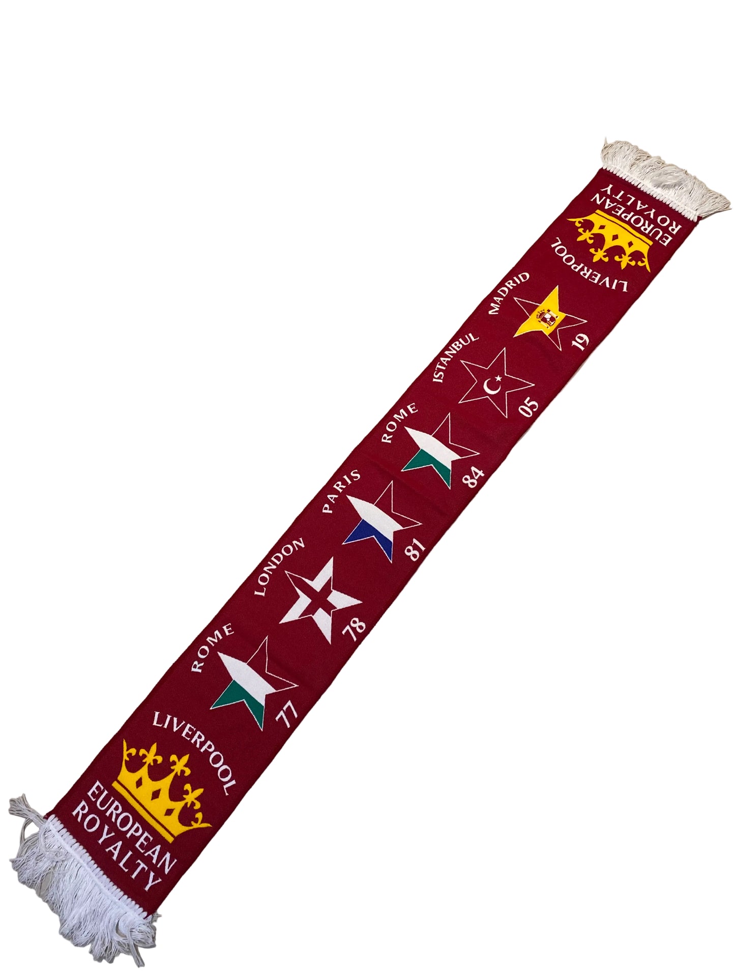 Liverpool FC 6 Times Champions League Winners Scarf – European Royalty HD Football Scarf (Unofficial LFC Fan Scarf)