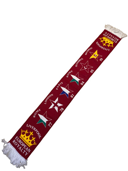 Liverpool FC 6 Times Champions League Winners Scarf – European Royalty HD Football Scarf (Unofficial LFC Fan Scarf)