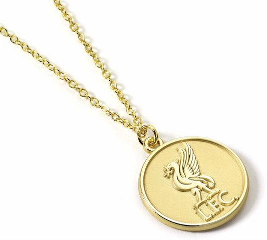 Liverpool FC Gold Pendant Necklace | Official LFC Hypoallergenic Jewellery with Crest – Football Gift for Fans