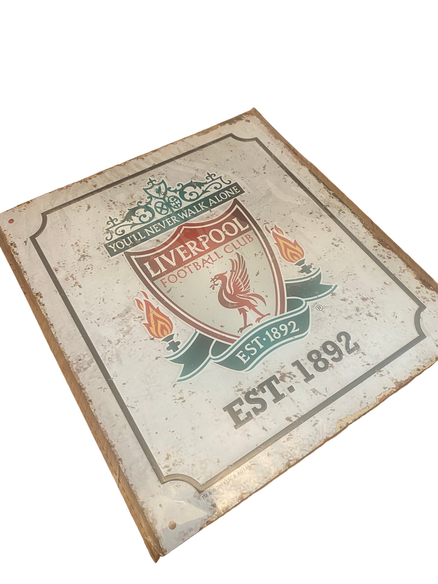 Liverpool FC Nostalgia Logo Metal Sign | Est. 1892 Vintage Design