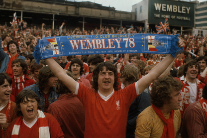 Liverpool Wembley 78 Scarf – European Cup Final 1978 Liverpool vs Club Brugge Retro Football Scarf