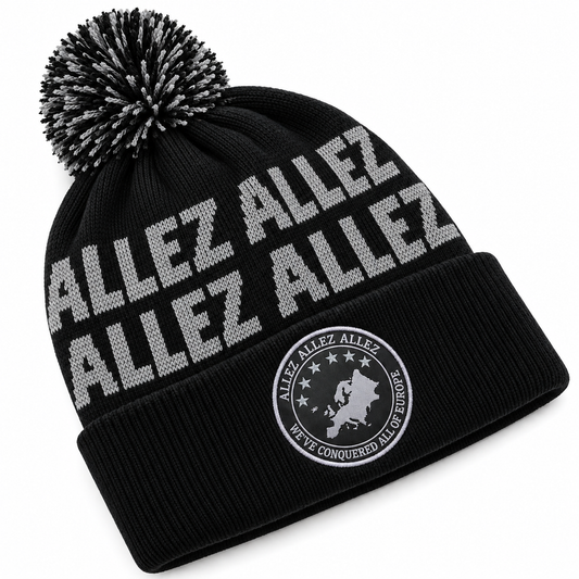 Liverpool FC Allez Allez Allez Bobble Hat – Black & Grey – Unofficial