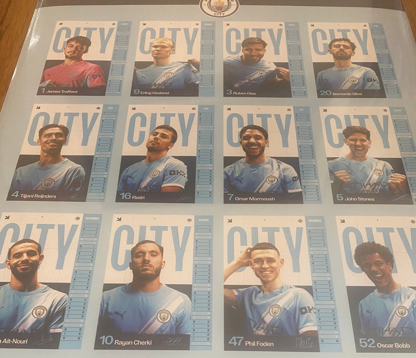 Manchester City FC Official 2026 Calendar – Man City Wall Calendar Featuring First Team Players | Official Licensed Football Gift