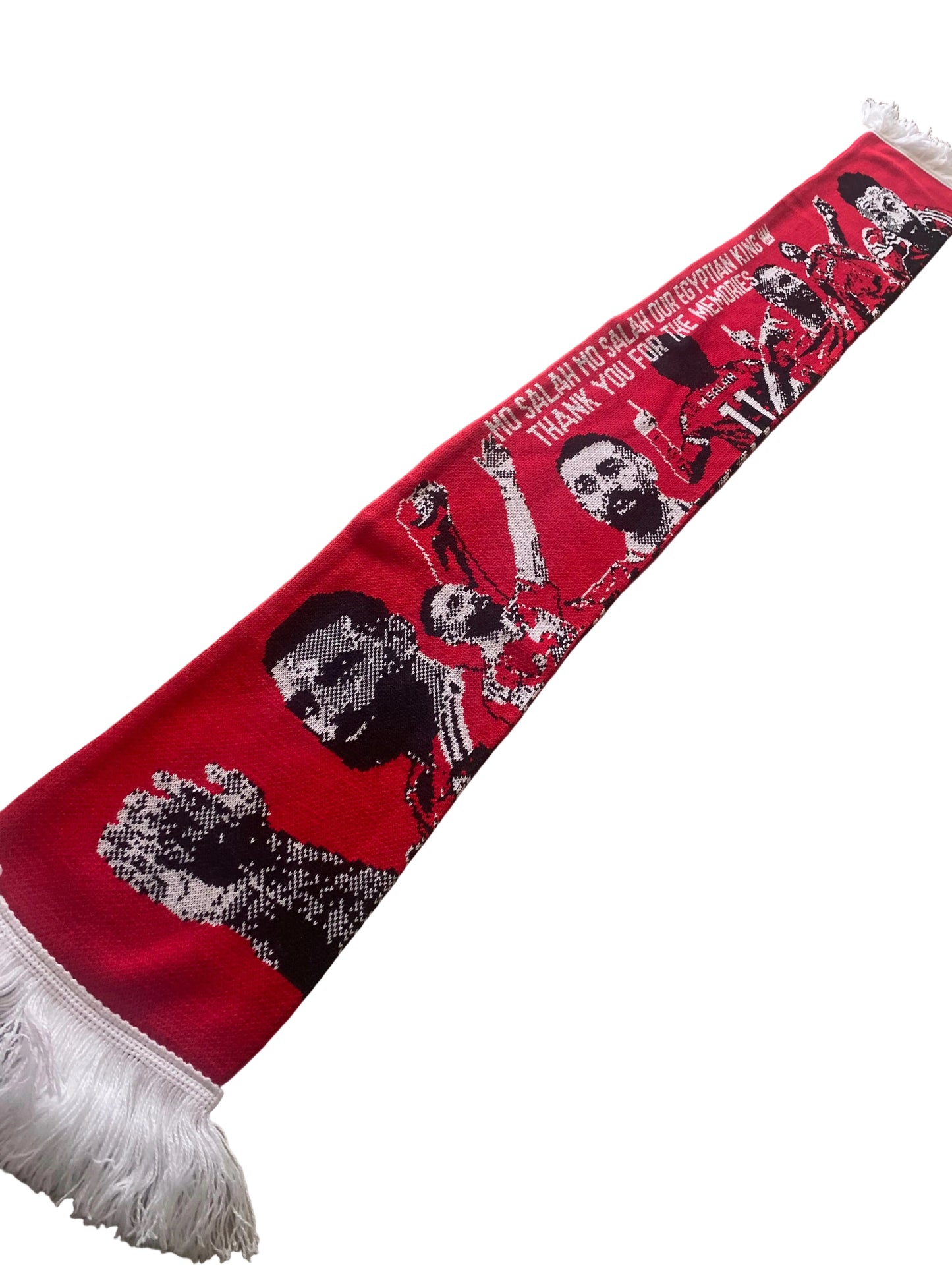 Mohamed Salah Liverpool FC Scarf – “Mo Salah Egyptian King” Jacquard Football Scarf | LFC Fan Scarf (Unofficial)