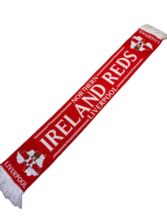 Liverpool FC Ireland Scarf – “Northern Ireland Reds” LFC Football Scarf | Liverpool Supporters Scarf (Unofficial)