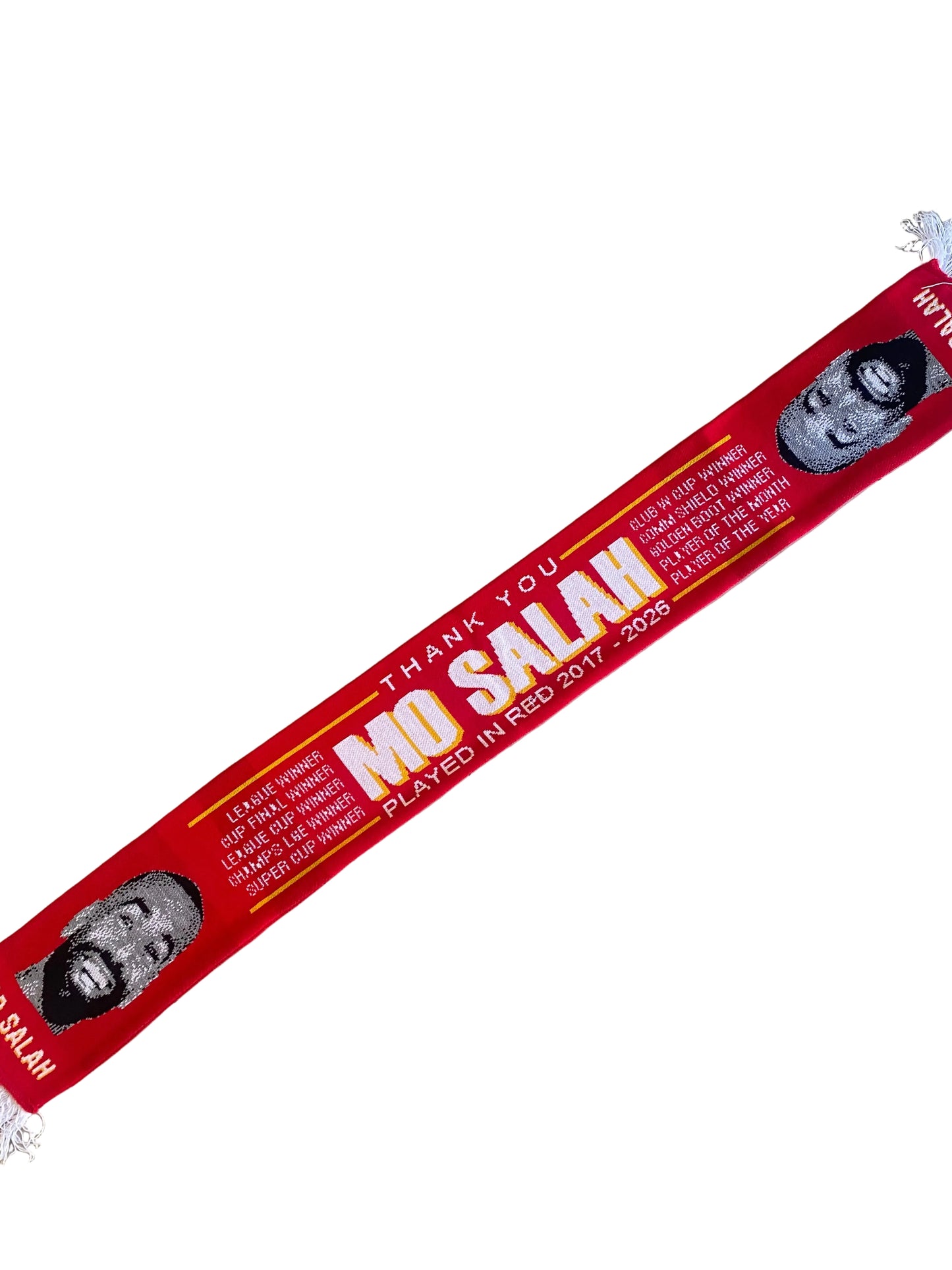 Mohamed Salah Liverpool Scarf – “Thank You Mo Salah” Farewell Tribute | LFC Legend 2017–2026 | Liverpool FC Fan Scarf