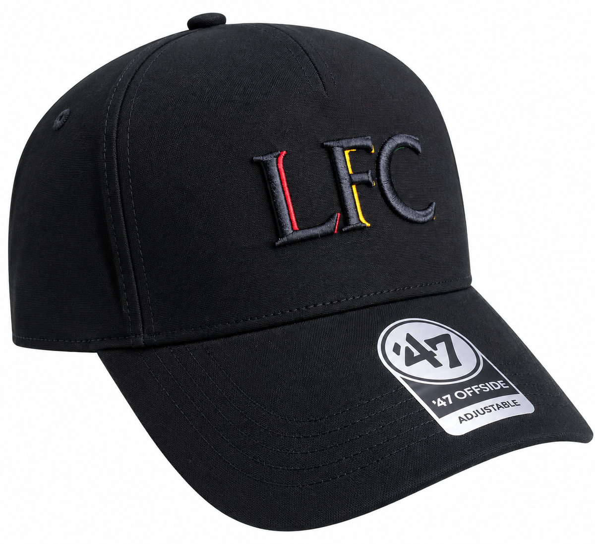 Official Liverpool FC ’47 Offside Black Cap – Adjustable LFC Adults Hat