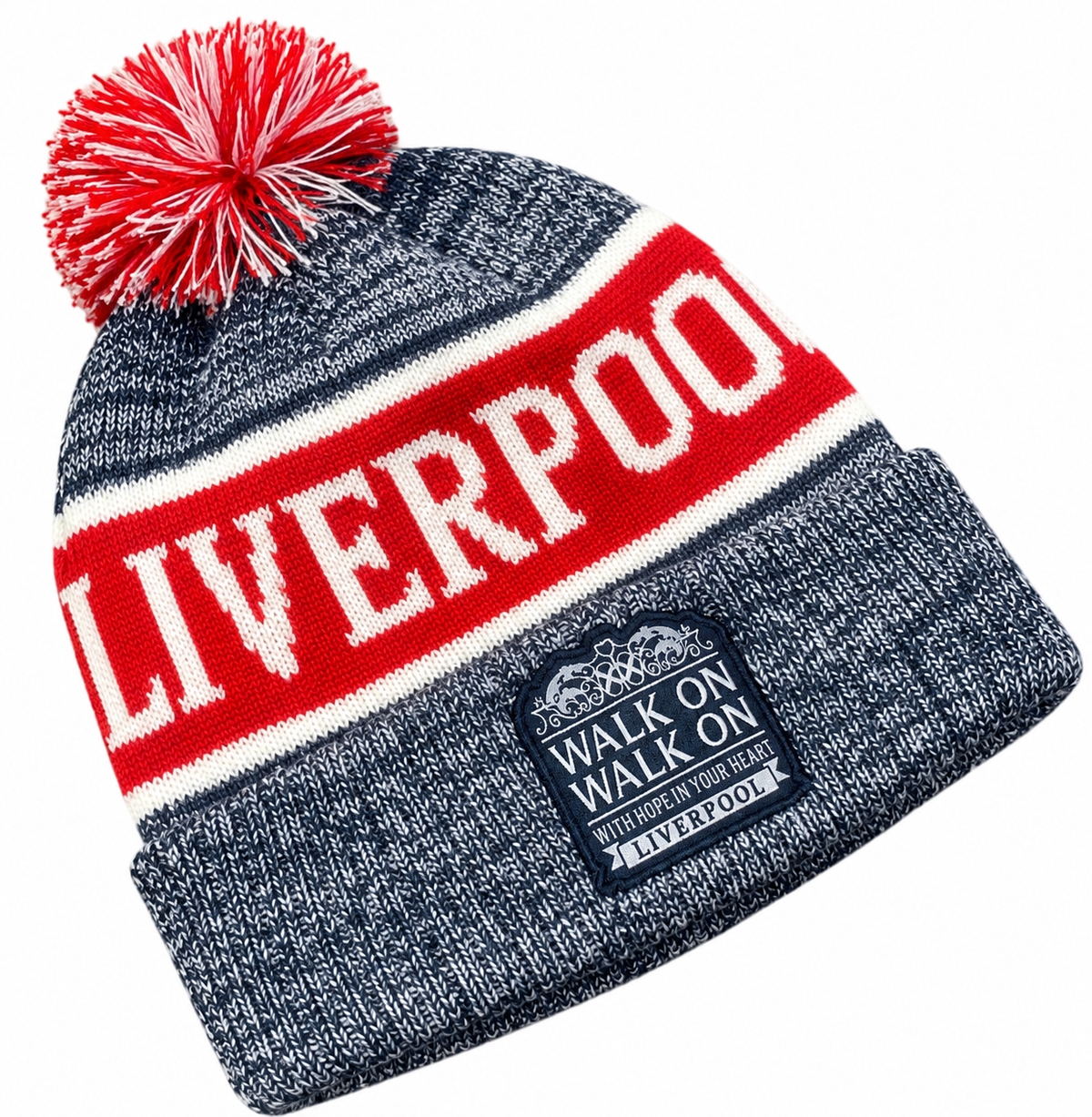Liverpool-Inspired “Walk On” Bobble Hat – YNWA Winter Beanie