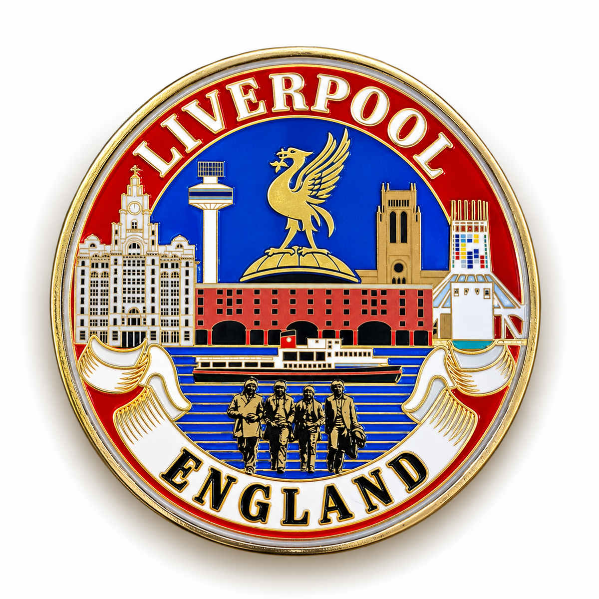 Liverpool City Landmarks Magnet – Liverpool England Souvenir