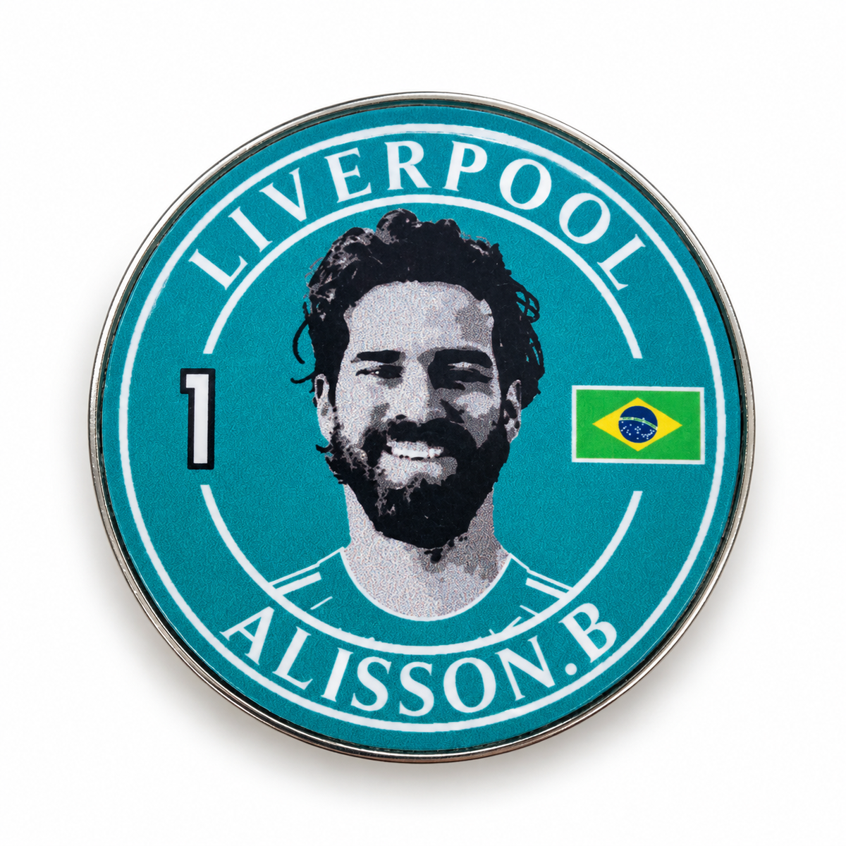 Alisson Becker No. 1 Liverpool-Inspired Football Magnet – 5 cm