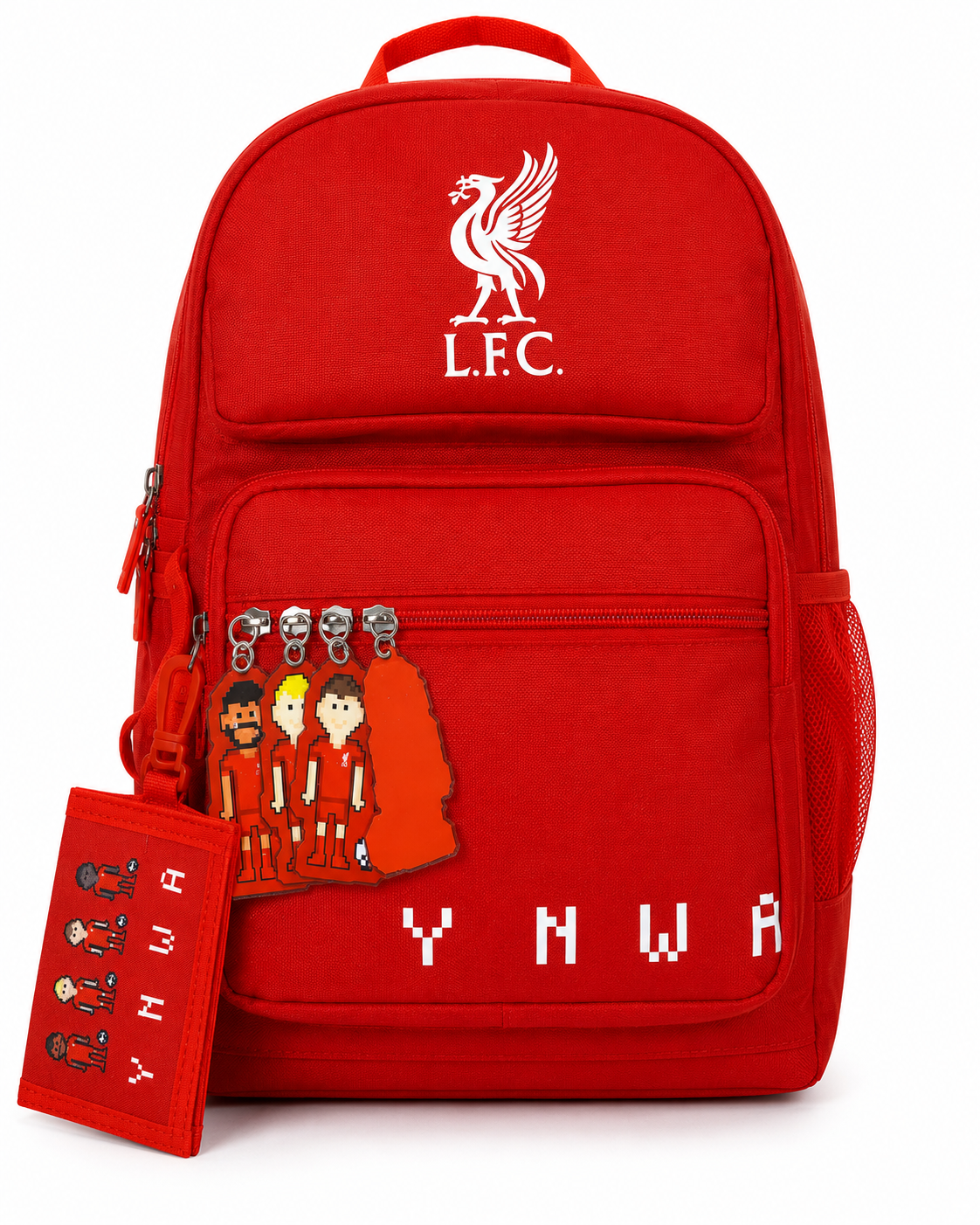 Official Liverpool FC Pixel Kids Backpack – Red LFC School Bag