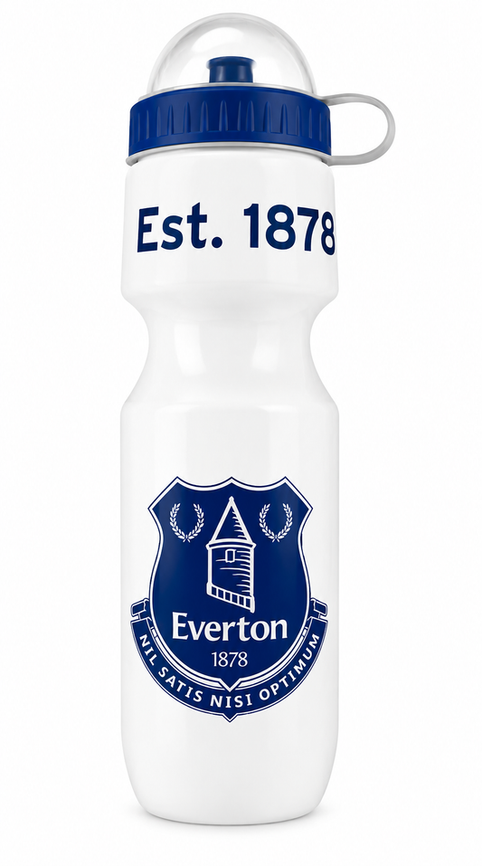 Everton FC Water Bottle – Official Football Drink Bottle with Club Crest & “Est. 1878” Design