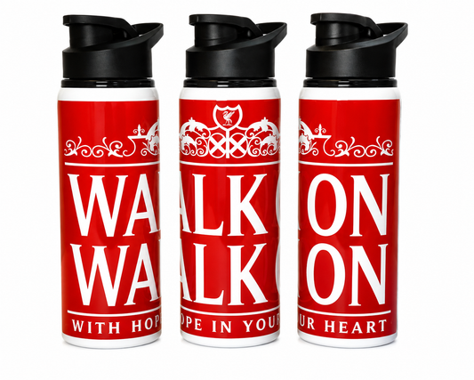 Liverpool Walk On Aluminium Water Bottle – Red Football Drinks Bottle