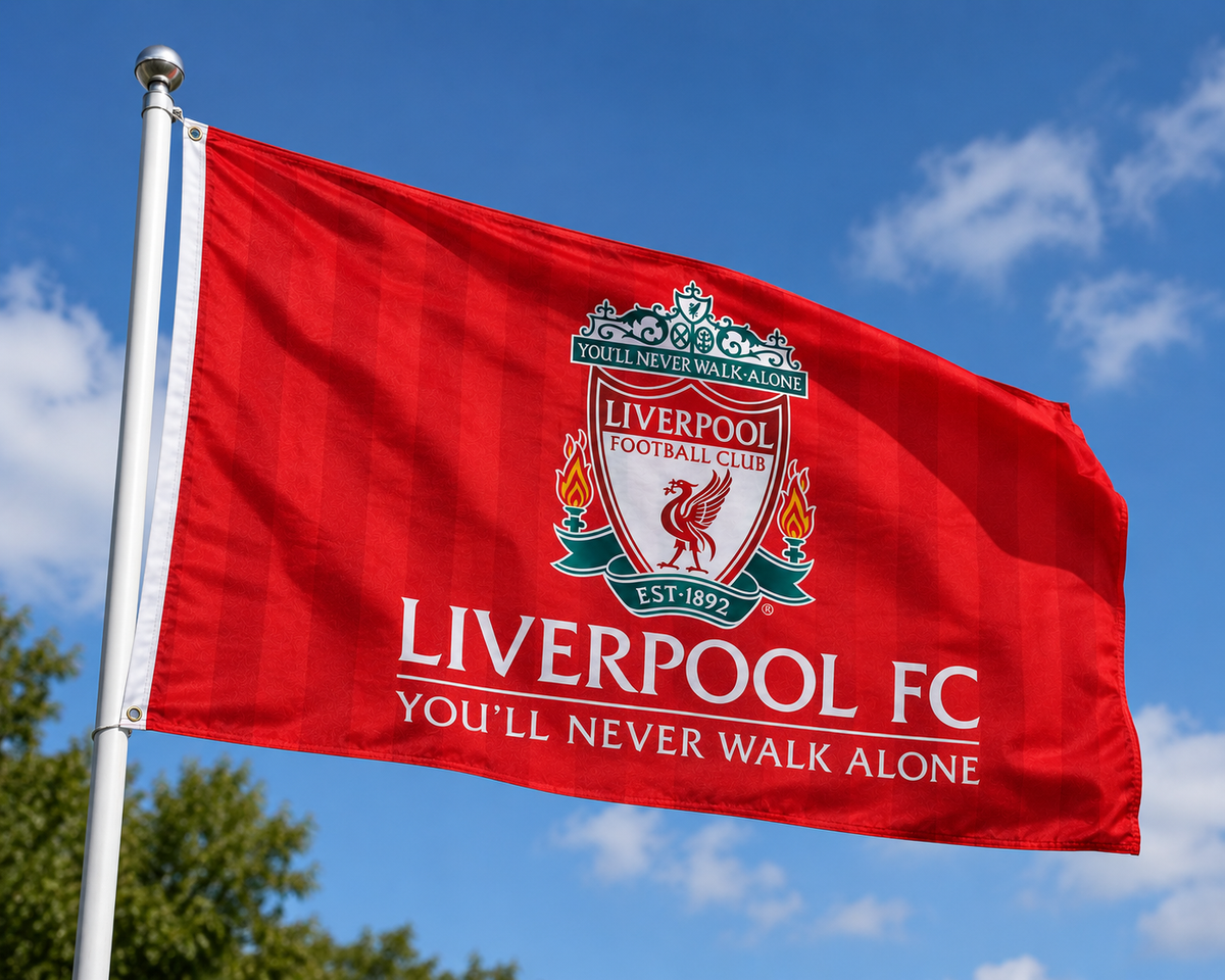 Official Liverpool FC 5ft x 3ft Flag – LFC Merchandise
