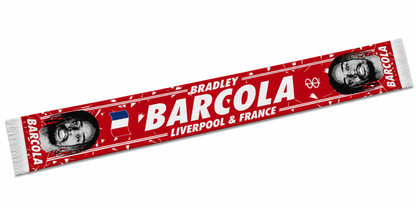 Bradley Barcola Liverpool Scarf – France Football Star New Signing Tribute Scarf – Unofficial
