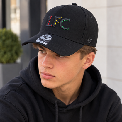 Official Liverpool FC ’47 Offside Black Cap – Adjustable LFC Adults Hat