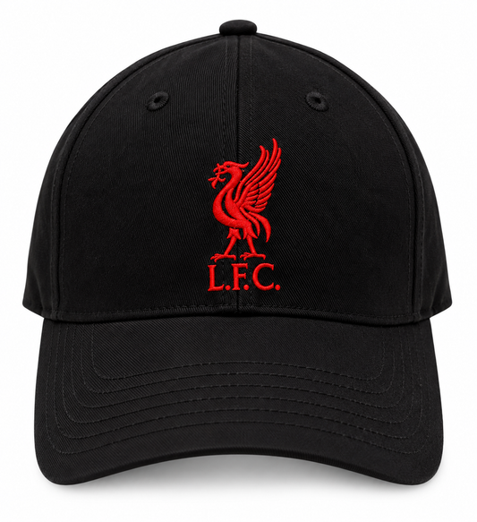 Official Liverpool FC Black Baseball Cap – Red Liver Bird Crest