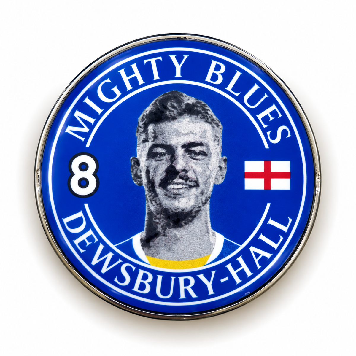 Kiernan Dewsbury-Hall No. 8 Mighty Blues Everton-Inspired Magnet – 5 cm