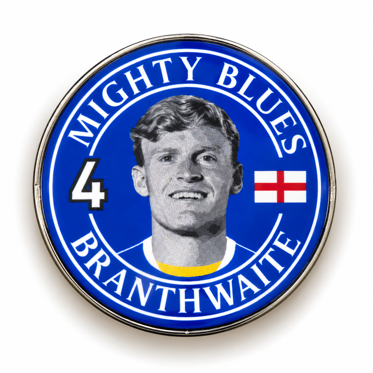 Jarrad Branthwaite No. 4 Mighty Blues Everton-Inspired Magnet – 5 cm