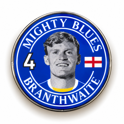 Jarrad Branthwaite No. 4 Mighty Blues Everton-Inspired Magnet – 5 cm