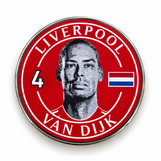Virgil van Dijk No. 4 Liverpool-Inspired Football Magnet – 5 cm