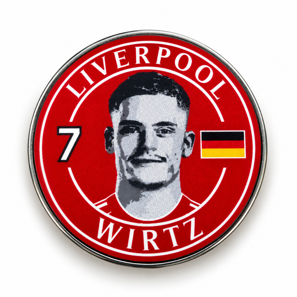 Florian Wirtz No. 7 Liverpool-Inspired Football Magnet – 5 cm