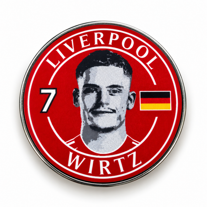 Florian Wirtz No. 7 Liverpool-Inspired Football Magnet – 5 cm