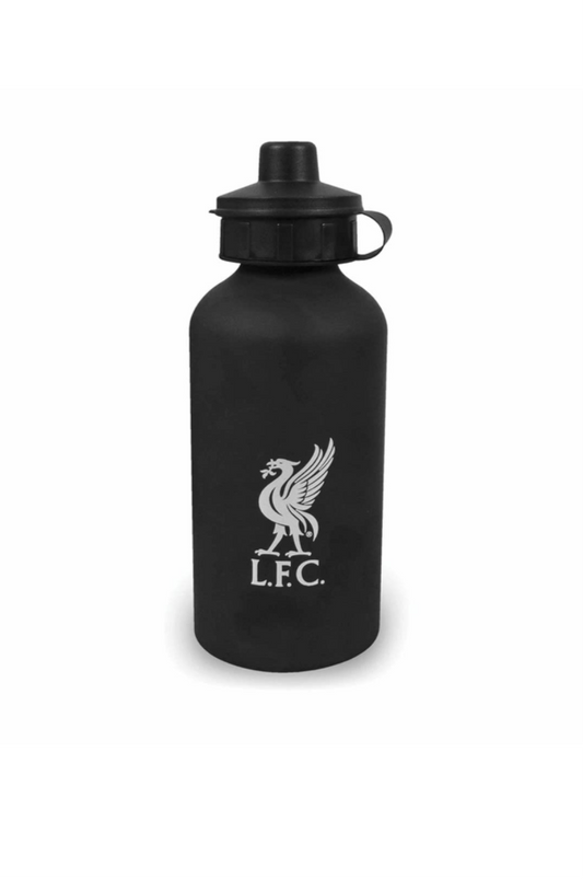 Official Liverpool FC Aluminium Water Bottle – 500ml Black LFC Drink Bottle | Reusable Sports & Gym Flask