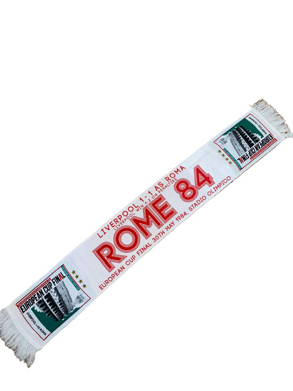 Liverpool Rome 84 Scarf – European Cup Final 1984 Liverpool vs AS Roma Retro Football Scarf