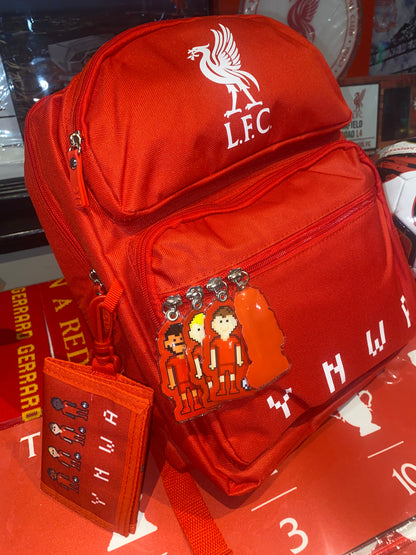 Official Liverpool FC Pixel Kids Backpack – Red LFC School Bag