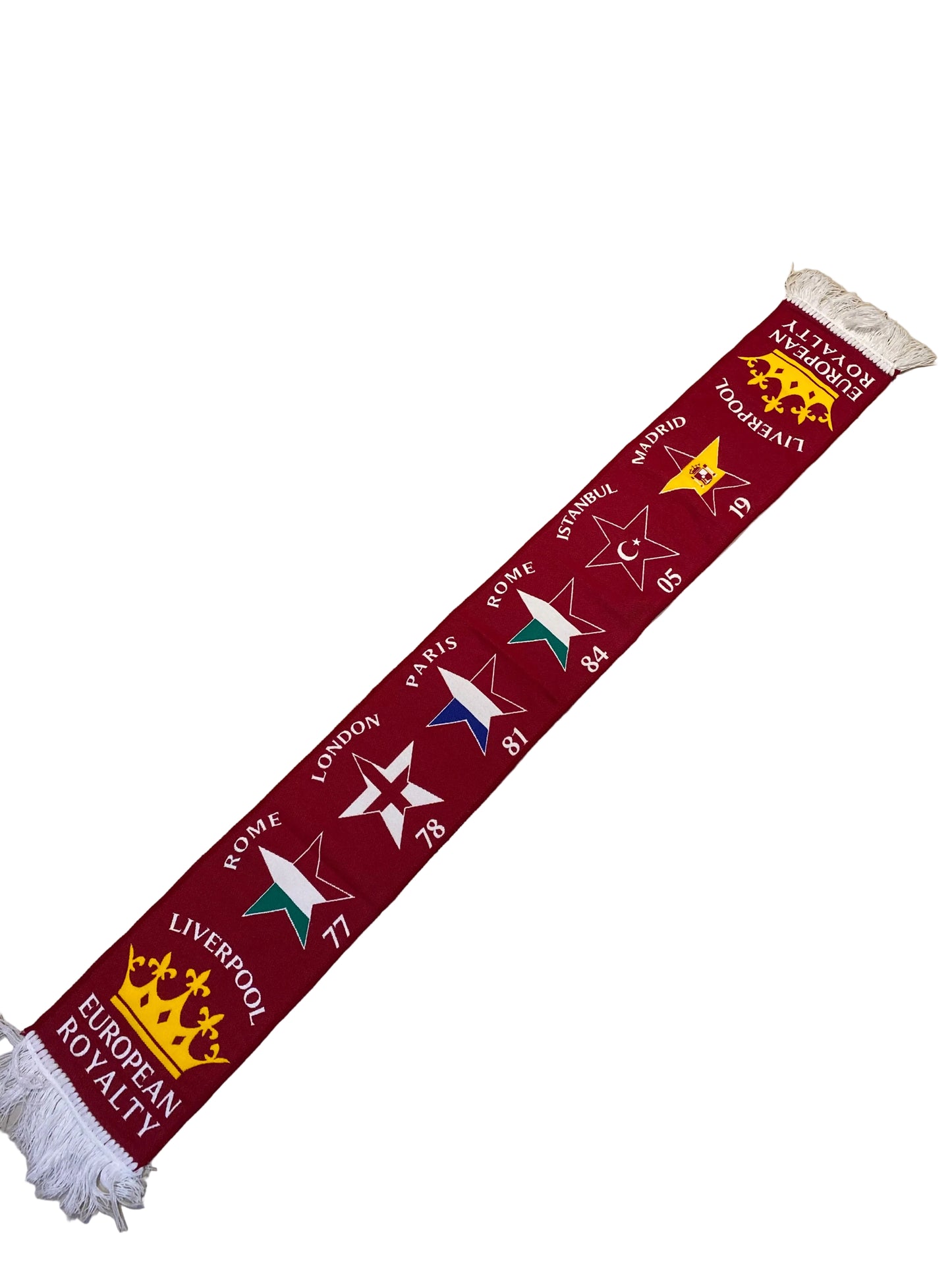 Liverpool FC 6 Times Champions League Winners Scarf – European Royalty HD Football Scarf (Unofficial LFC Fan Scarf)