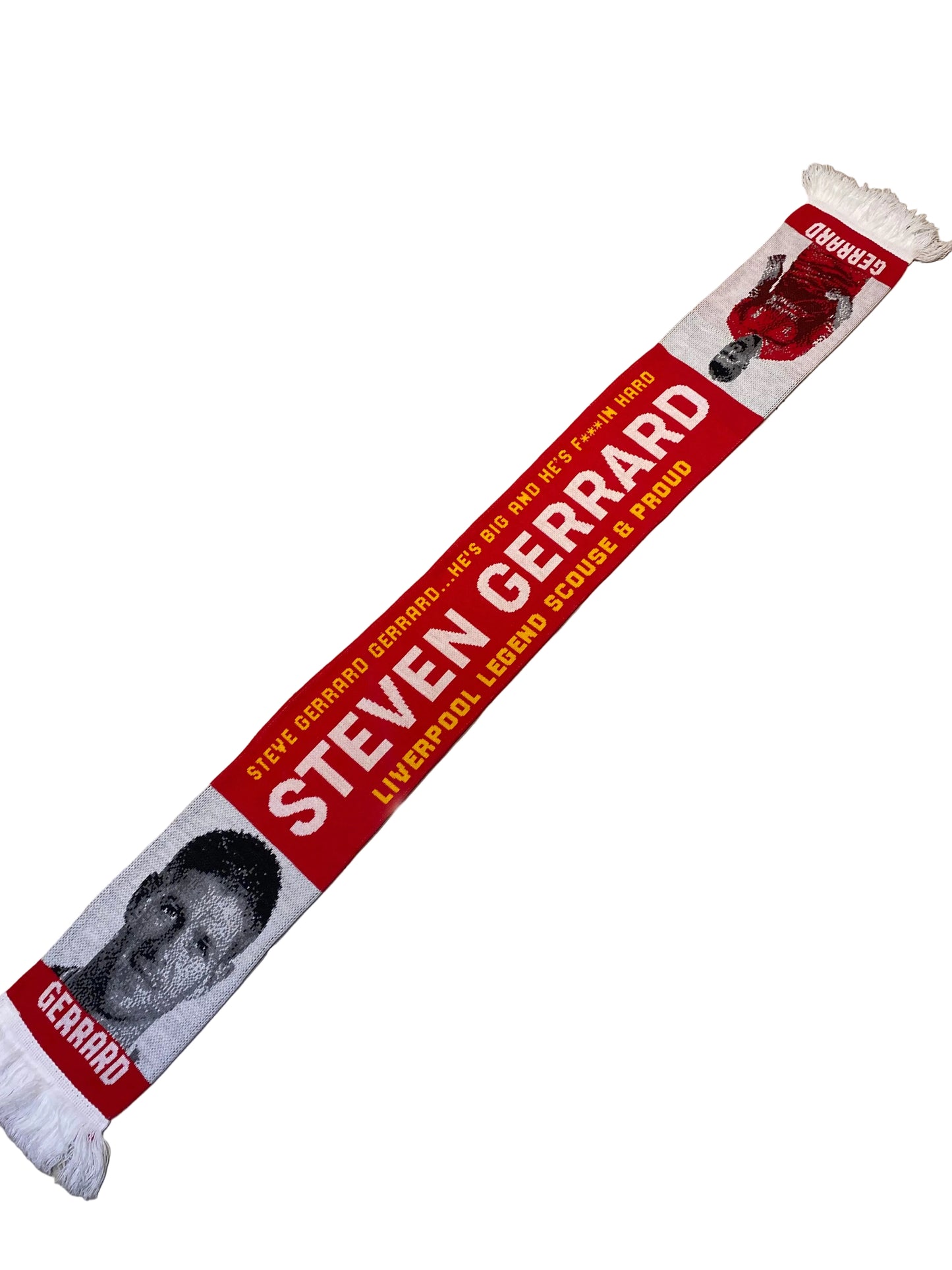 Steven Gerrard Liverpool FC Scarf – LFC Legend Jacquard Football Scarf | Gerrard Fan Scarf Gift (Unofficial)