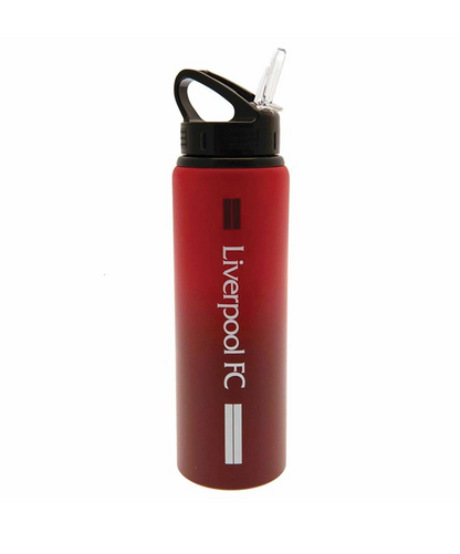 Liverpool FC Fade Aluminium Water Bottle 750ml – Official LFC Red Gradient Drinks Bottle with Liverbird Crest