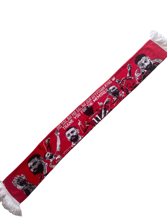 Mohamed Salah Liverpool FC Scarf – “Mo Salah Egyptian King” Jacquard Football Scarf | LFC Fan Scarf (Unofficial)