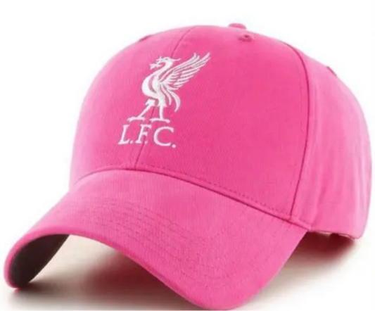 Official Liverpool FC Pink Baseball Cap – Embroidered L.F.C. Crest – Adjustable Fit – Hat for Women, Men & Youth
