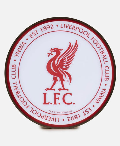 Liverpool FC Official 12” Crest LED Wall Light – Red & White Illuminated LFC Wall Sign | You’ll Never Walk Alone Lighting Décor | Licensed Liverpool Gift
