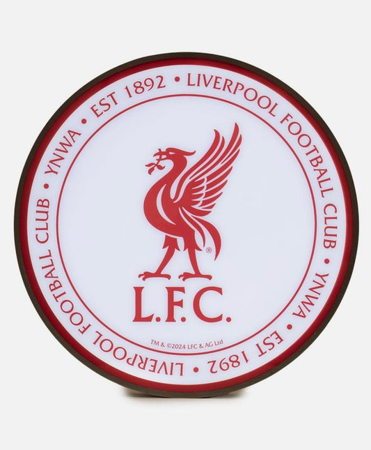 Liverpool FC Official 12” Crest LED Wall Light – Red & White Illuminated LFC Wall Sign | You’ll Never Walk Alone Lighting Décor | Licensed Liverpool Gift