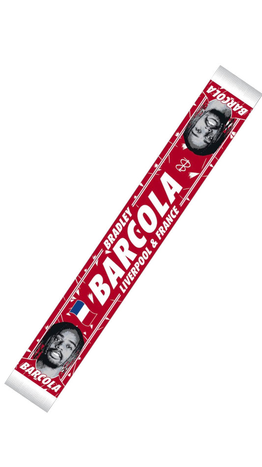 Bradley Barcola Liverpool Scarf – France Football Star New Signing Tribute Scarf – Unofficial