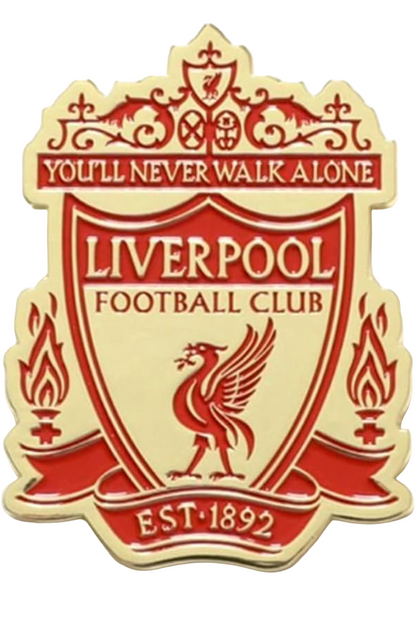 Liverpool FC Gold Crest Magnet | Official LFC Fridge Magnet | You’ll Never Walk Alone Collectible