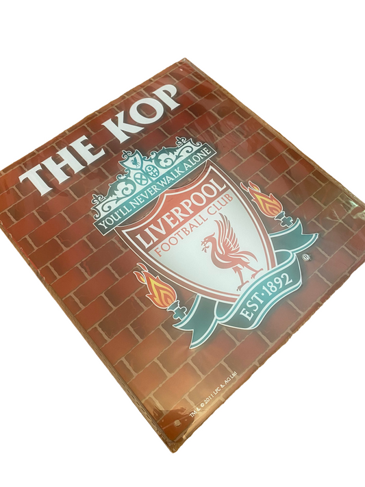 Liverpool FC “The Kop” Wall Sign – Official Anfield Metal Sign | LFC Home Décor & Supporters Gift