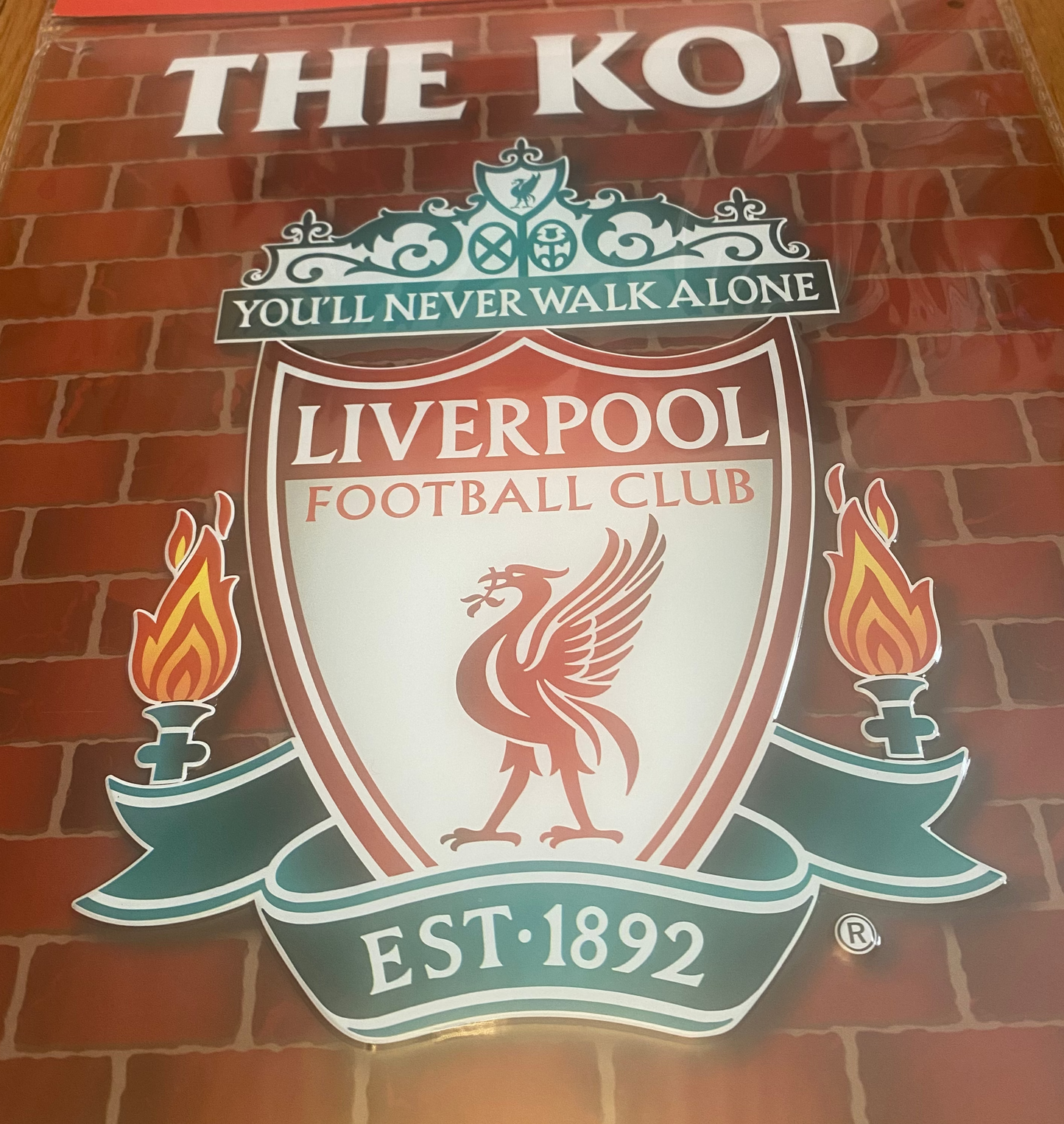 Liverpool FC “The Kop” Wall Sign – Official Anfield Metal Sign | LFC Home Décor & Supporters Gift