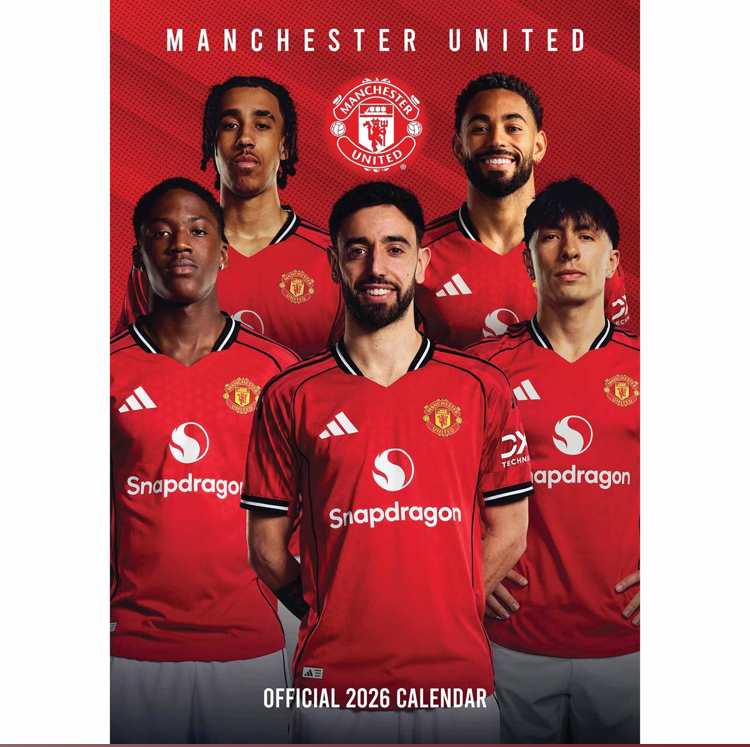 Manchester United FC Official 2026 Calendar – Man United Wall Calendar Featuring First Team Players | Official Licensed Football Gift