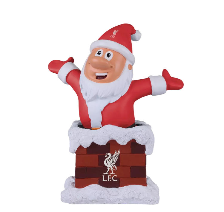 Liverpool FC Chimney Santa Gnome | Official LFC Christmas Ornament | Festive Liverpool Football Club Decoration